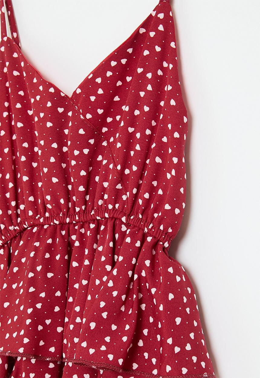 Pop Candy - Tiered dress - red