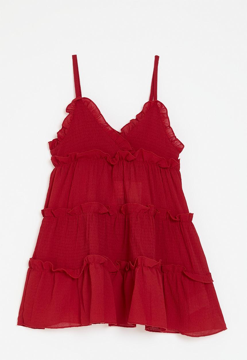 Pop Candy - Tiered dress - red