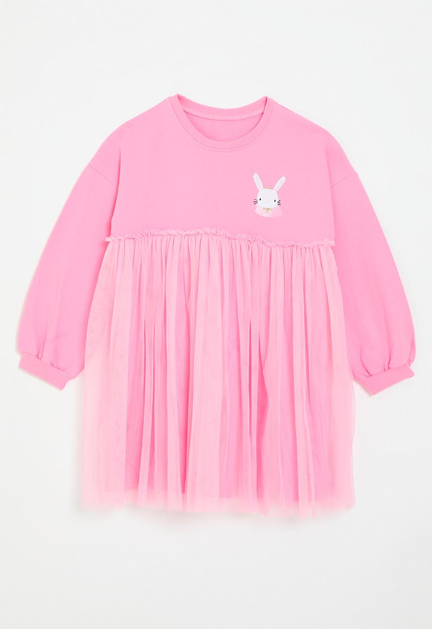 Pop Candy - Mesh combo dress - pink