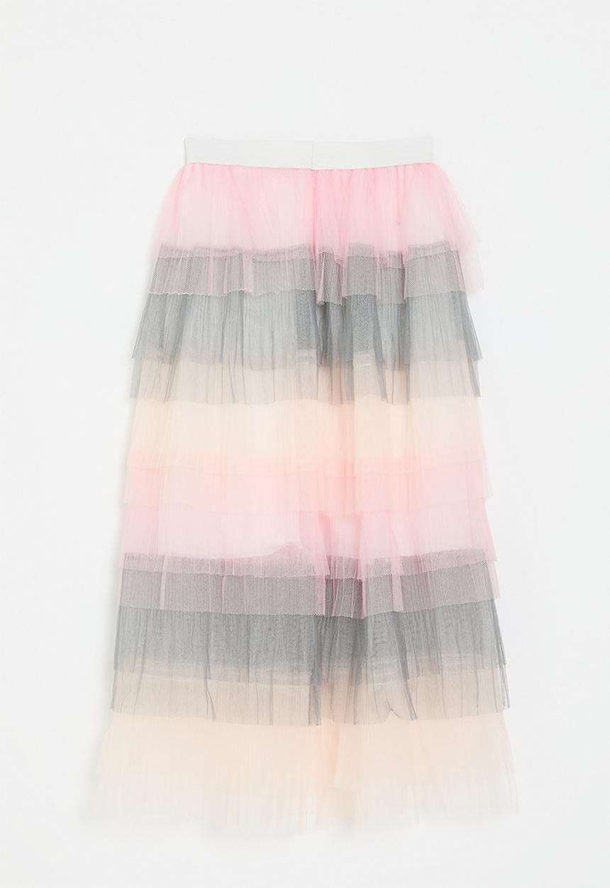Pop Candy - Tiered mesh maxi skirt - multi