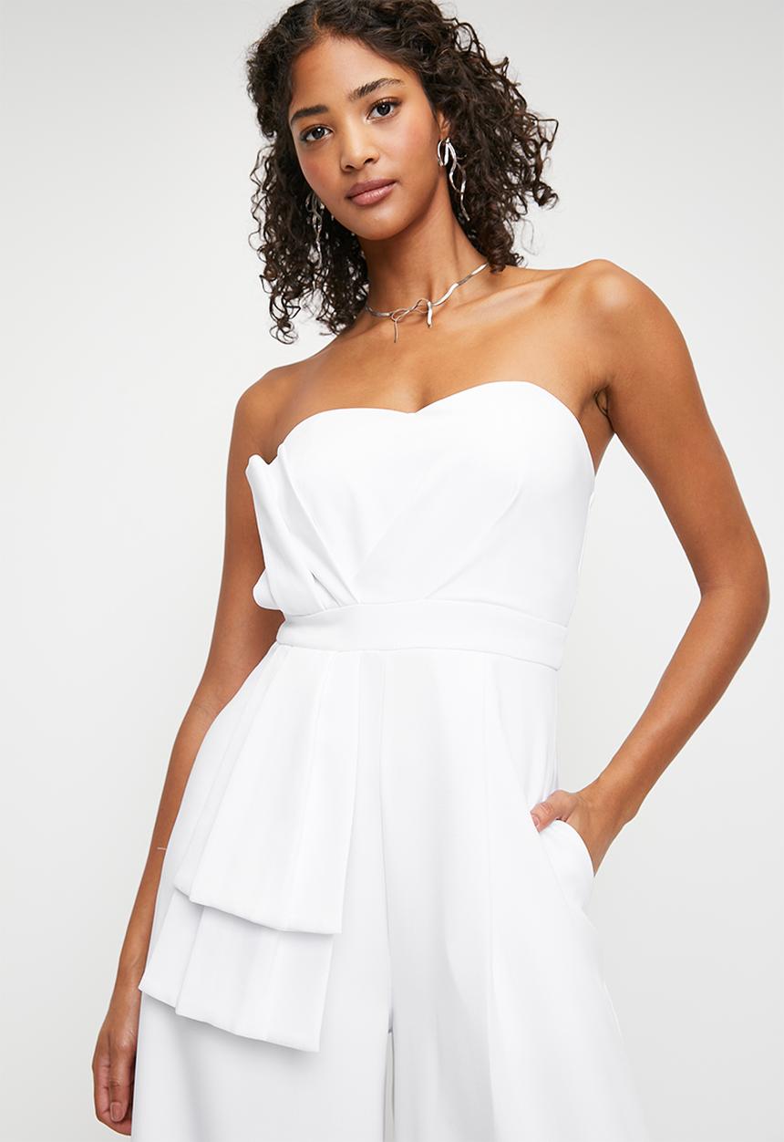 MILLA - Sweetheart Bow Detail jumpsuit - White