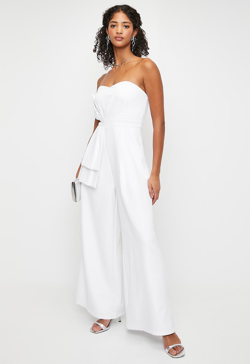 MILLA - Sweetheart Bow Detail jumpsuit - White