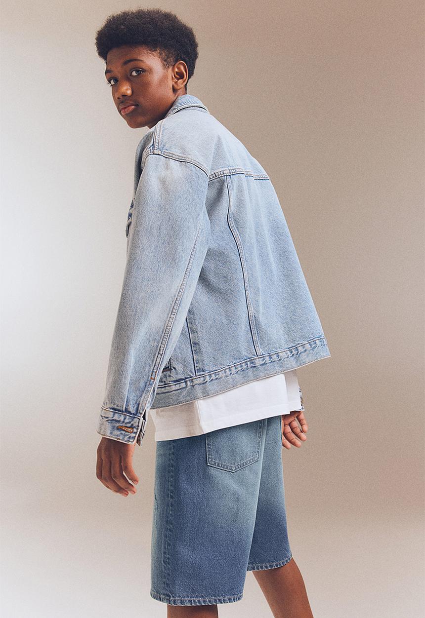 H&M - Loose fit denim shorts - denim blue
