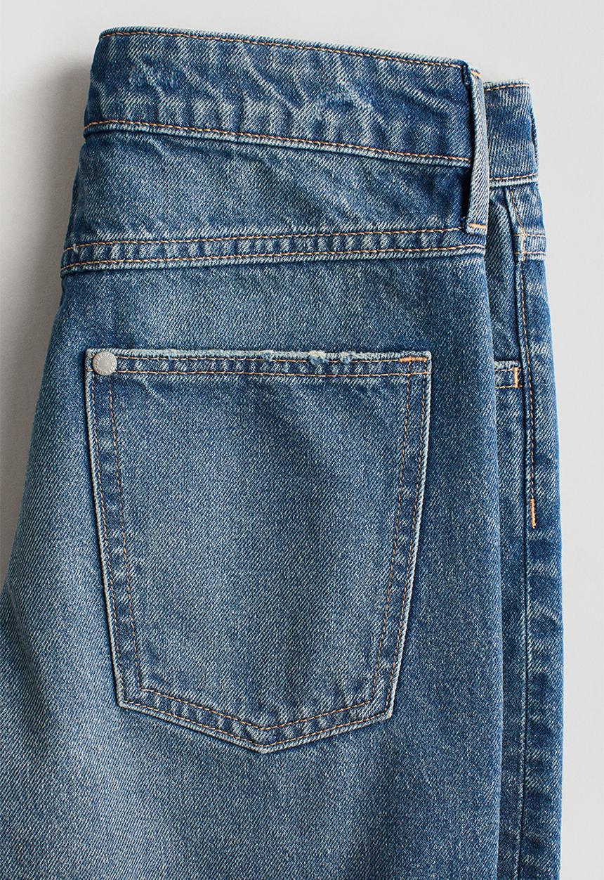 H&M - Loose fit denim shorts - denim blue