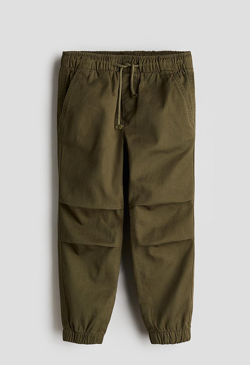 H&M - Twill joggers - Dark khaki green