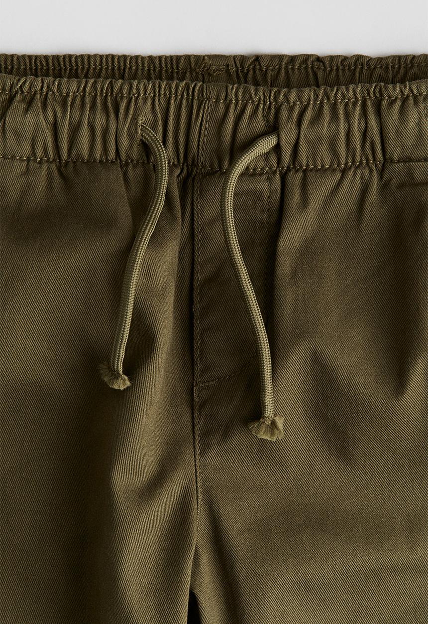 H&M - Twill joggers - Dark khaki green