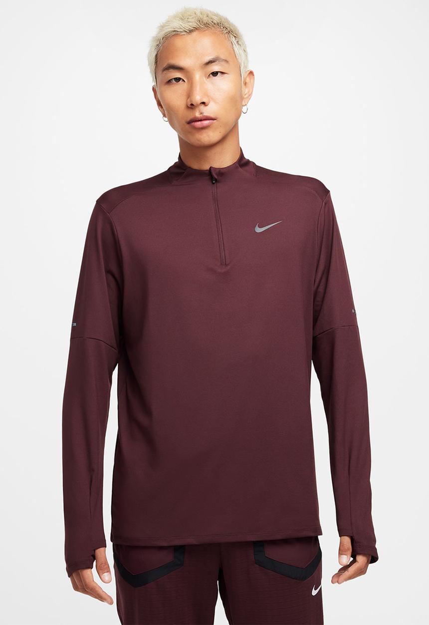 Nike - Dri-Fit ELMNT TOP HZ - Burgundy Crush