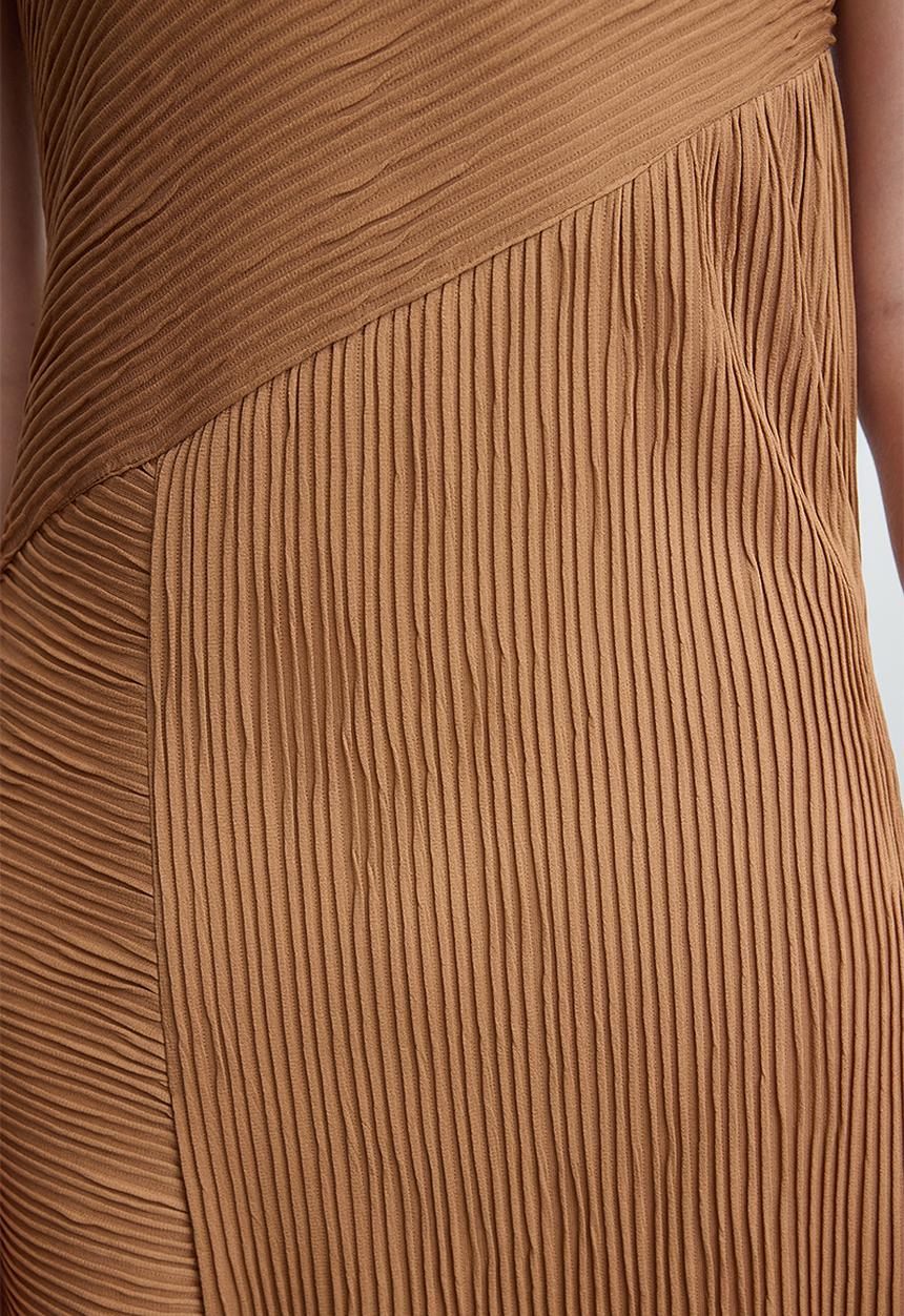 Trendyol - Knitted Undershirt  Dress - Camel