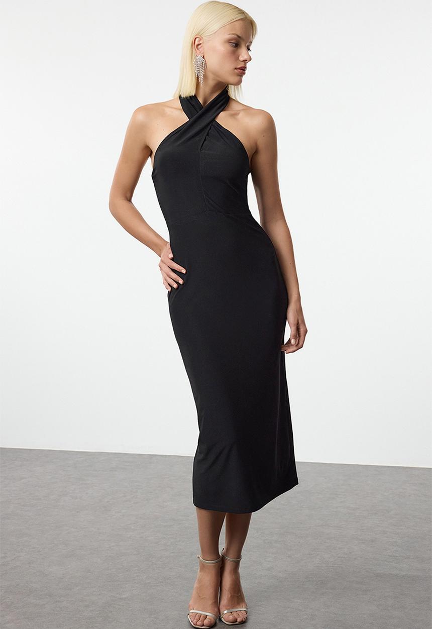 Trendyol - Bodycon Knitted Dress - Black