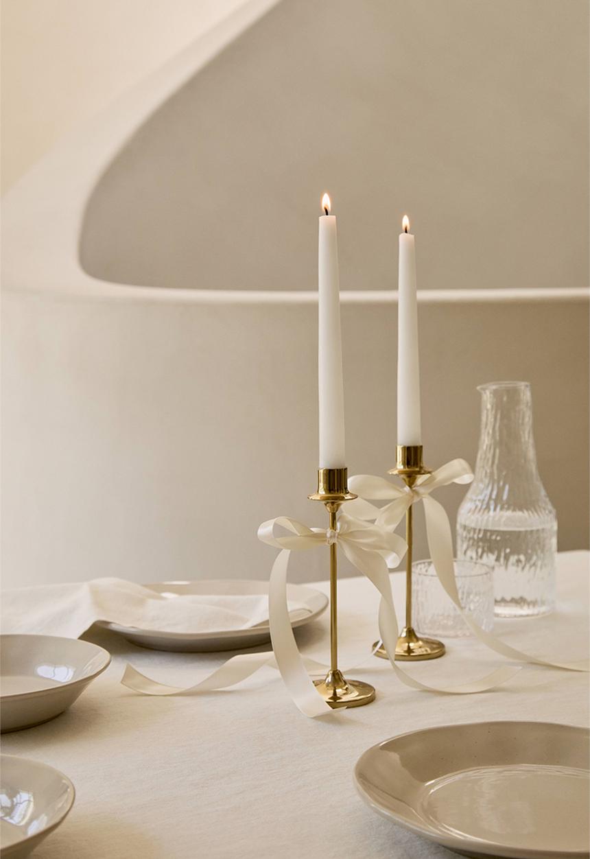 H&M - Tall metal candlestick - gold