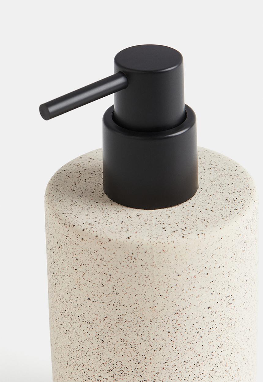 H&M - Stoneware soap dispenser - beige/speckled