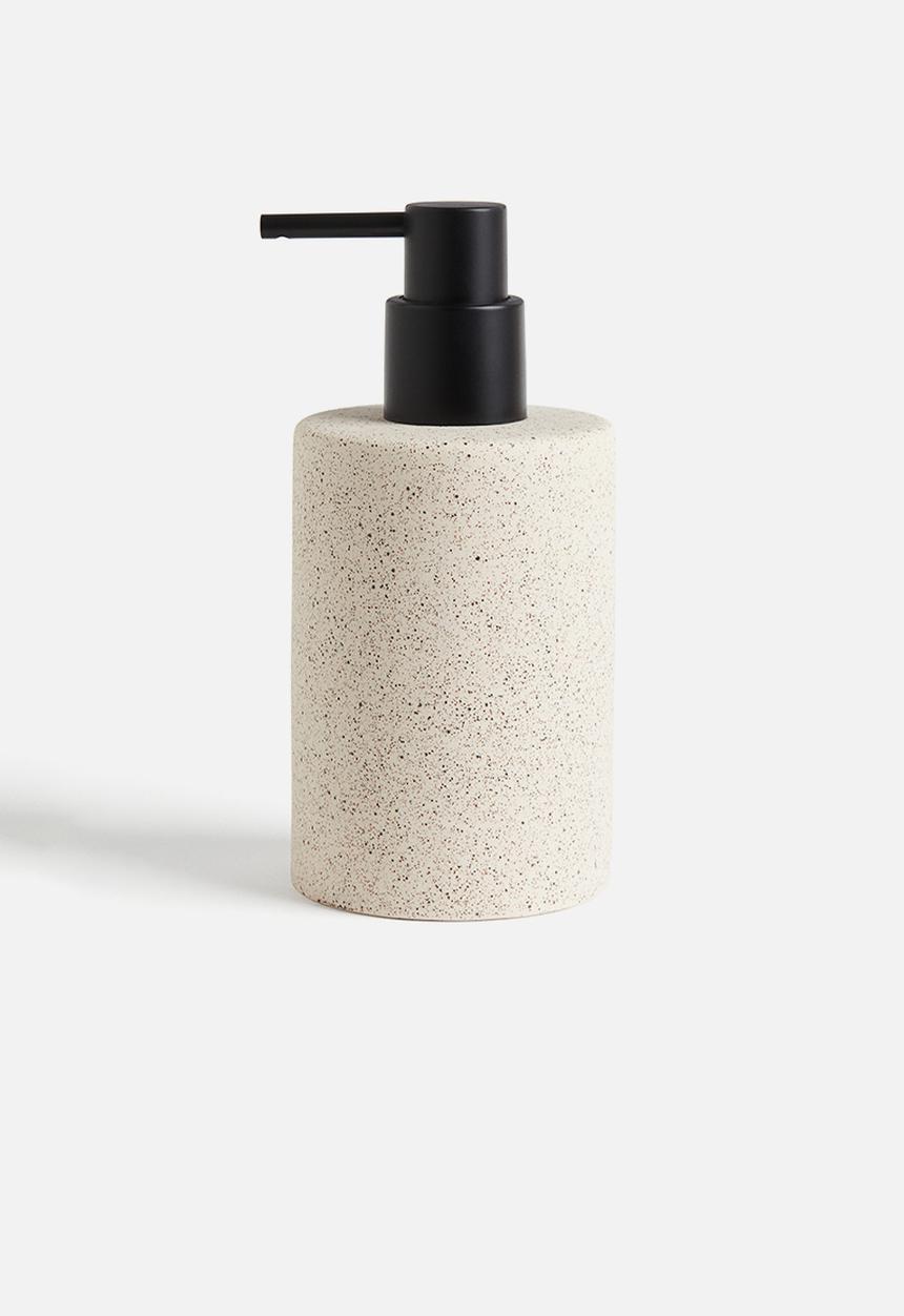 H&M - Stoneware soap dispenser - beige/speckled