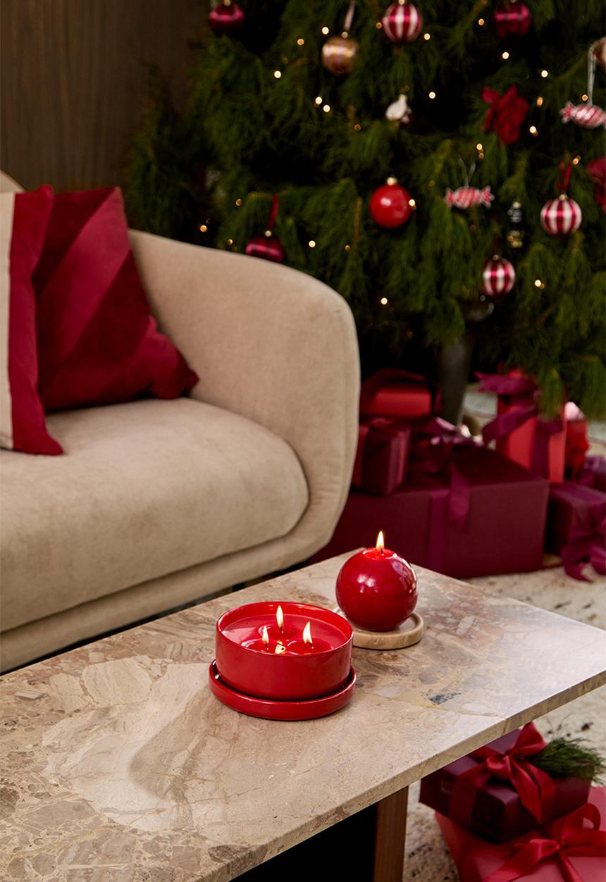 H&M - Round candle - red