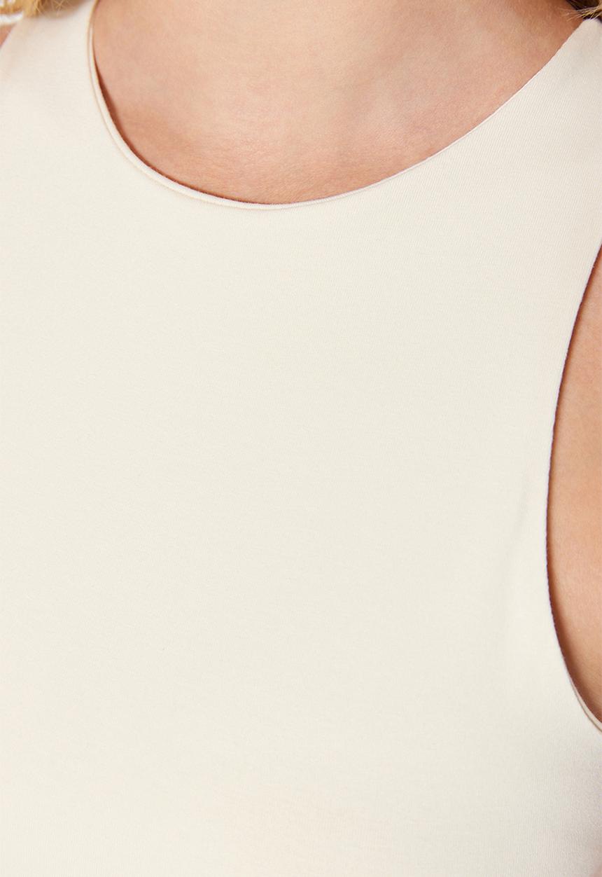 Trendyol - Halter neck fitted knit undershirt - stone