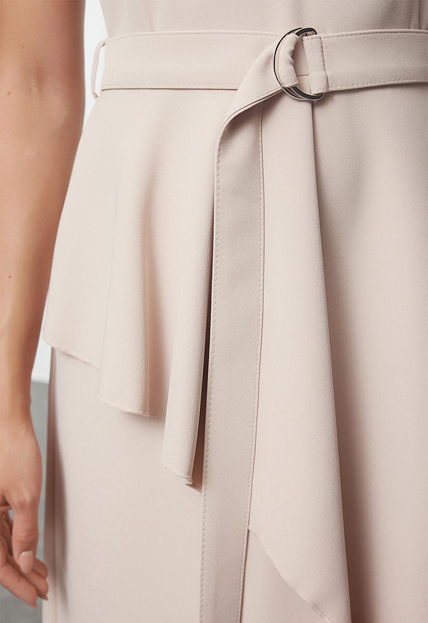 Trendyol - Sleeveless vest dress - beige
