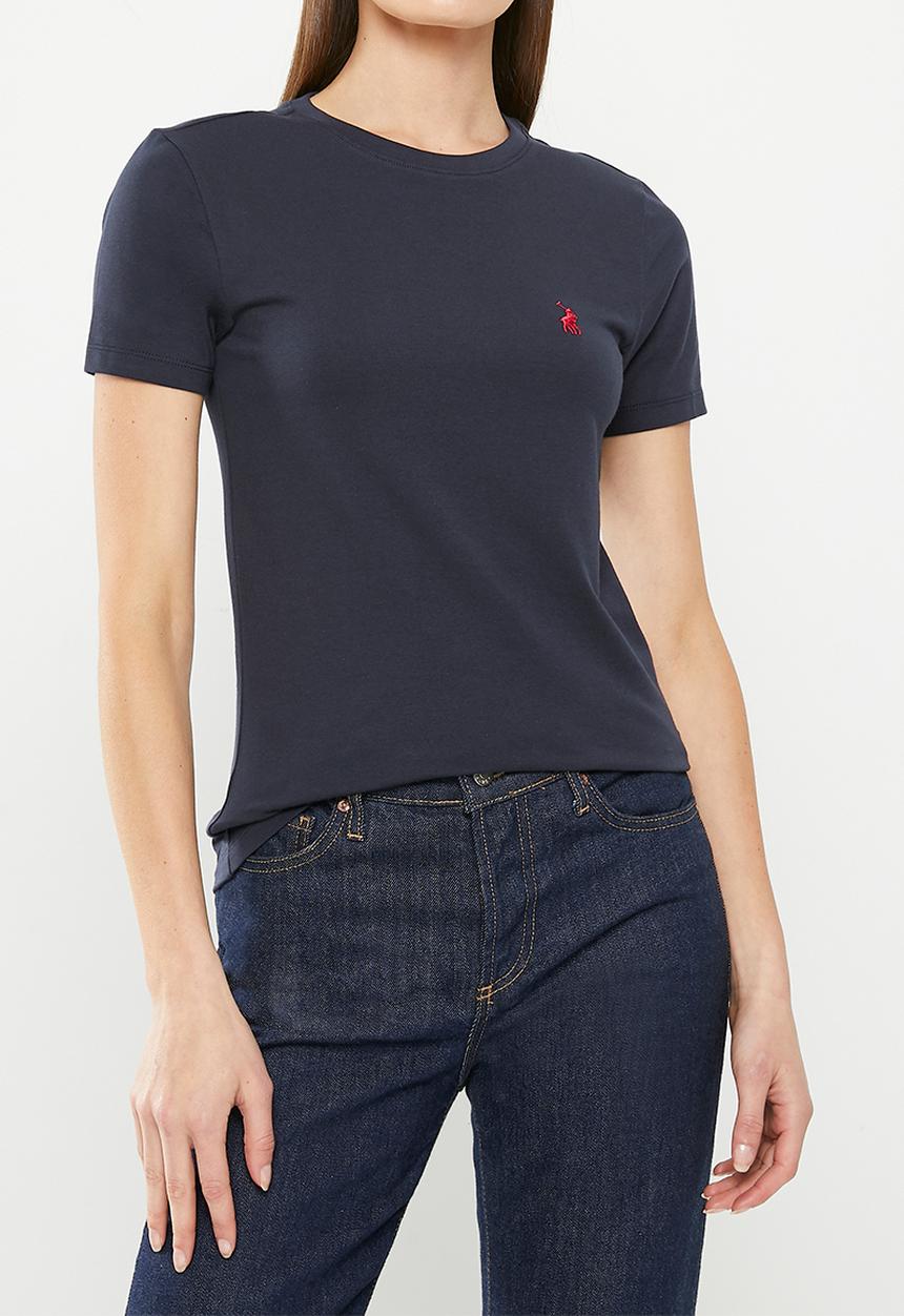 POLO - Allie short sleeve long length pony tee - navy