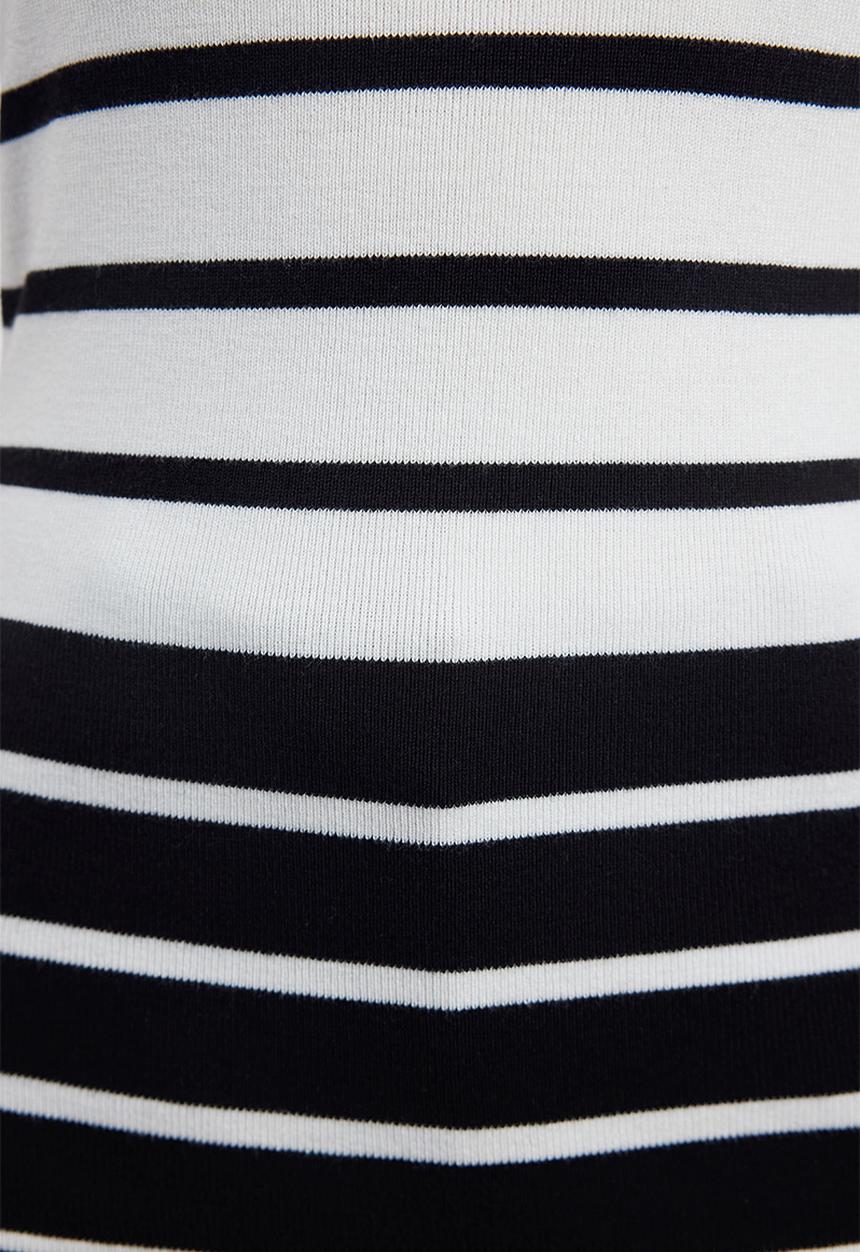 Trendyol - Sleeveless striped knit top - ecru
