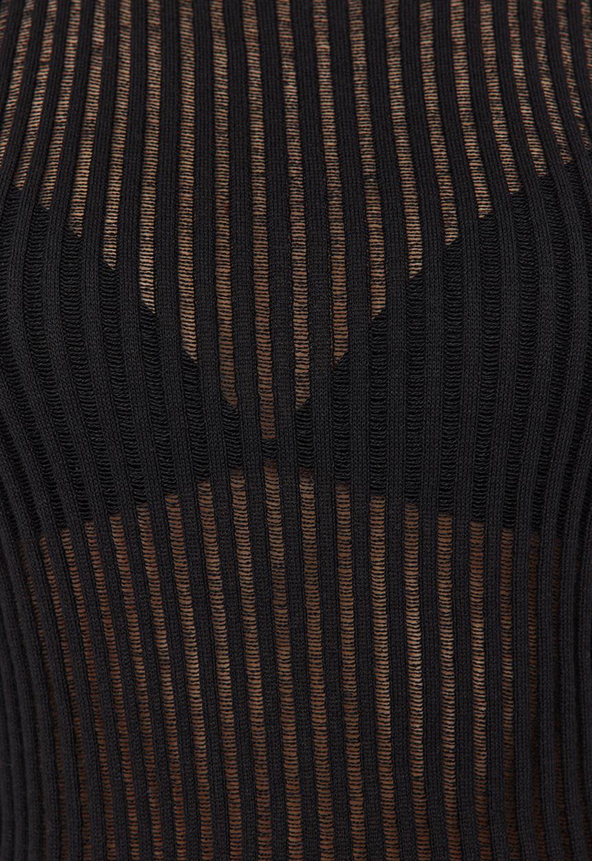 Trendyol - Transparent knitwear top - black