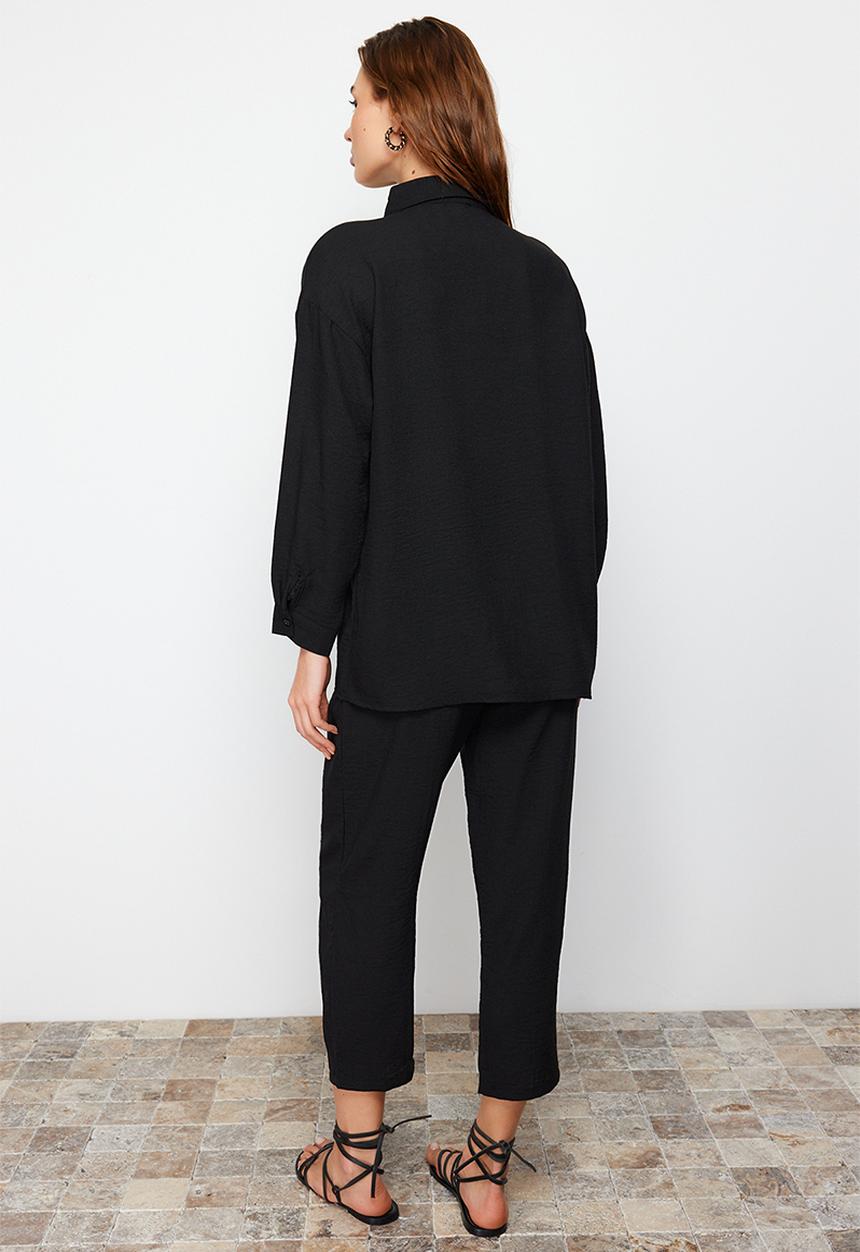 Trendyol - Shirt Two Piece Set - Black