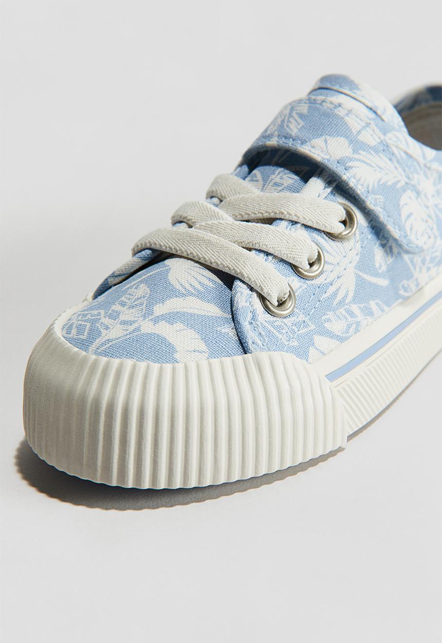 H&M - Keith Haring X H&M:  Cotton canvas trainers - blue,multi