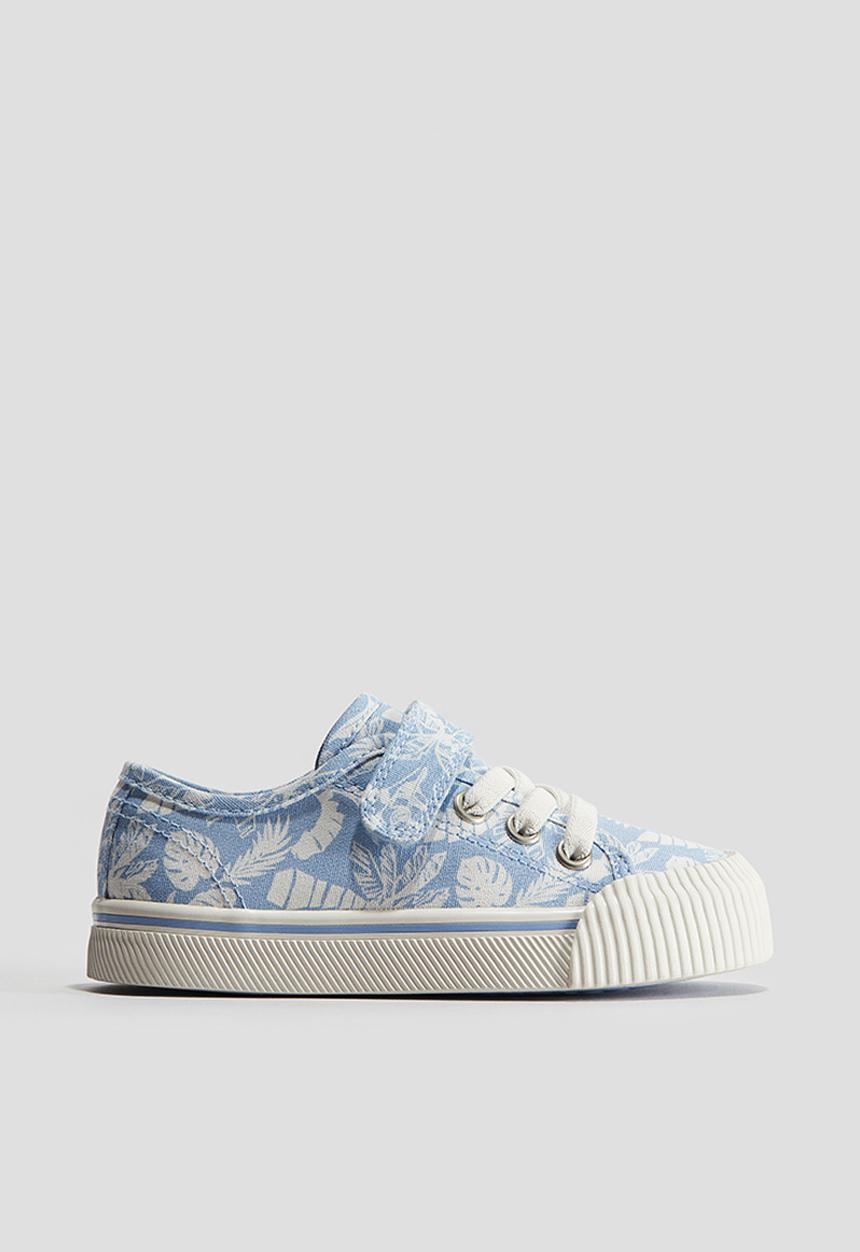 H&M - Keith Haring X H&M:  Cotton canvas trainers - blue,multi