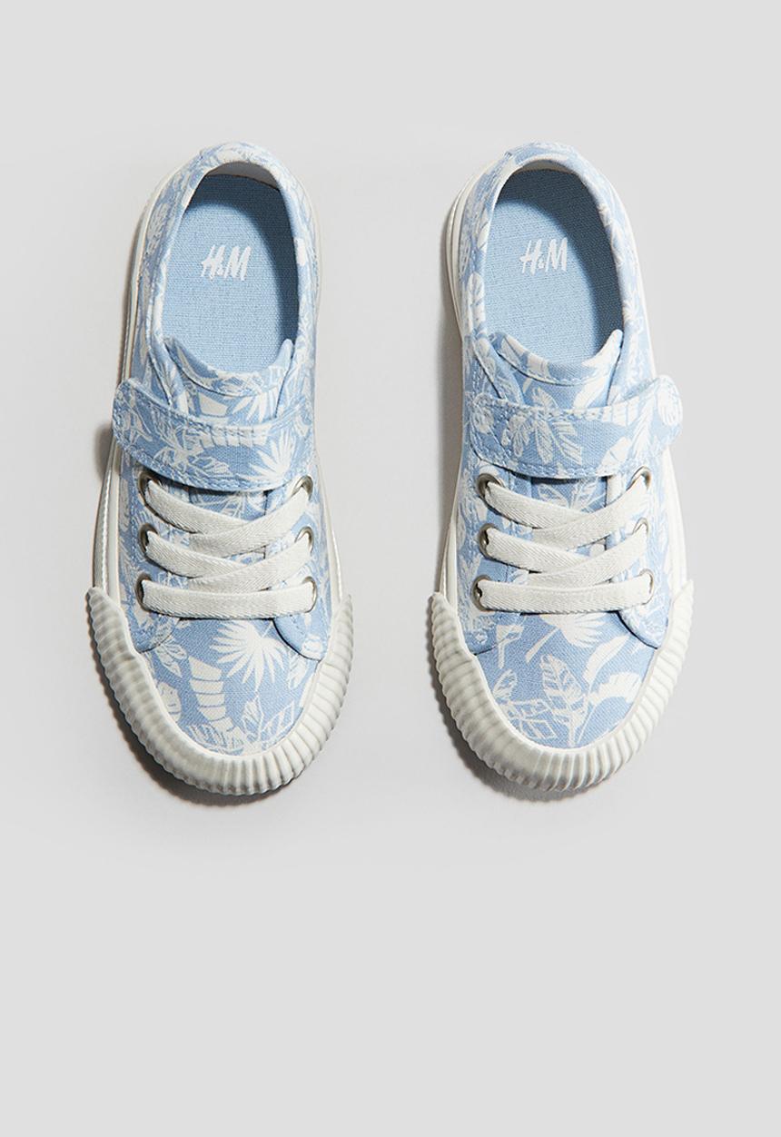 H&M - Keith Haring X H&M:  Cotton canvas trainers - blue,multi