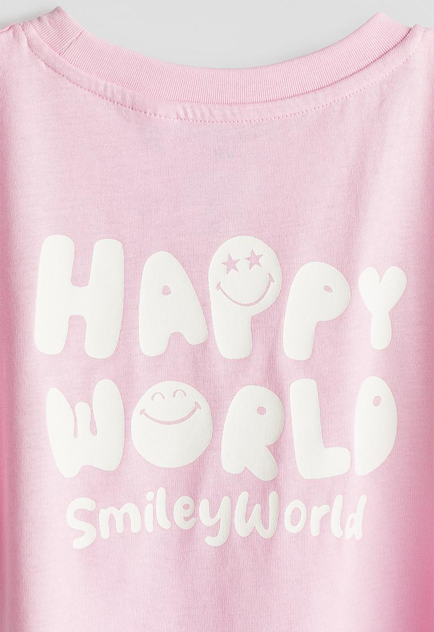 H&M - Printed T-shirt - Pink/SmileyWorld®