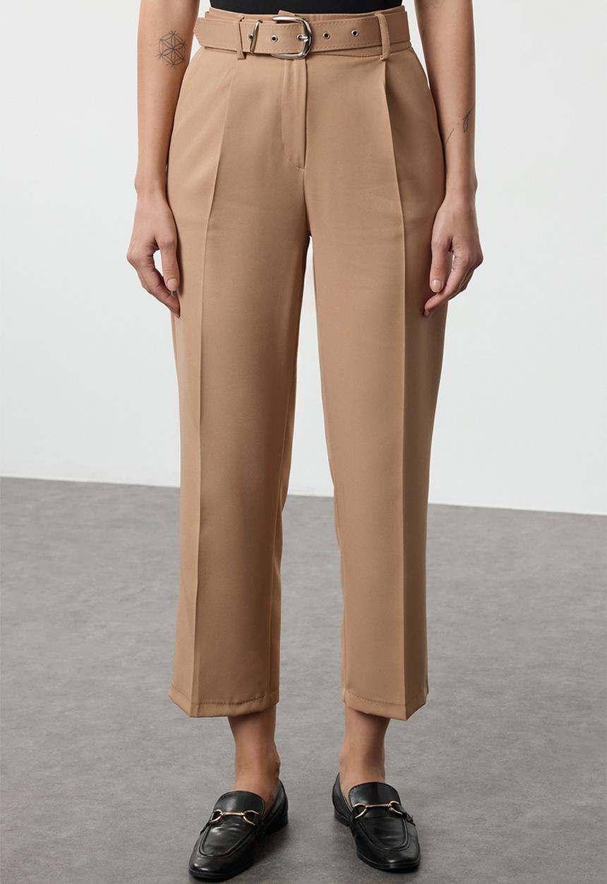 Trendyol - Belted ankle trousers - beige