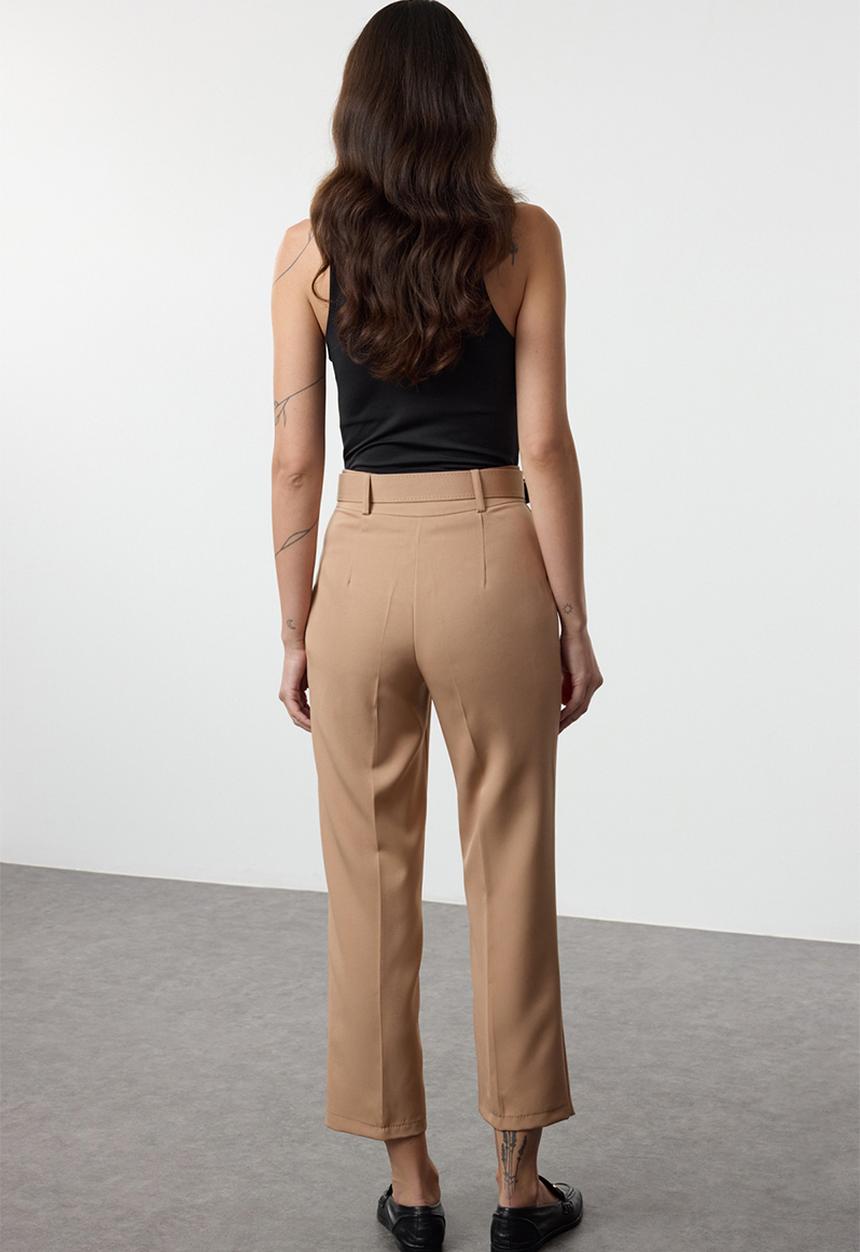Trendyol - Belted ankle trousers - beige