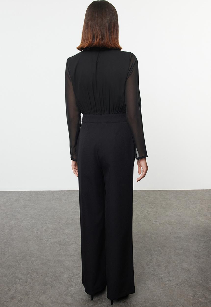Trendyol - Chiffon jumpsuit - black