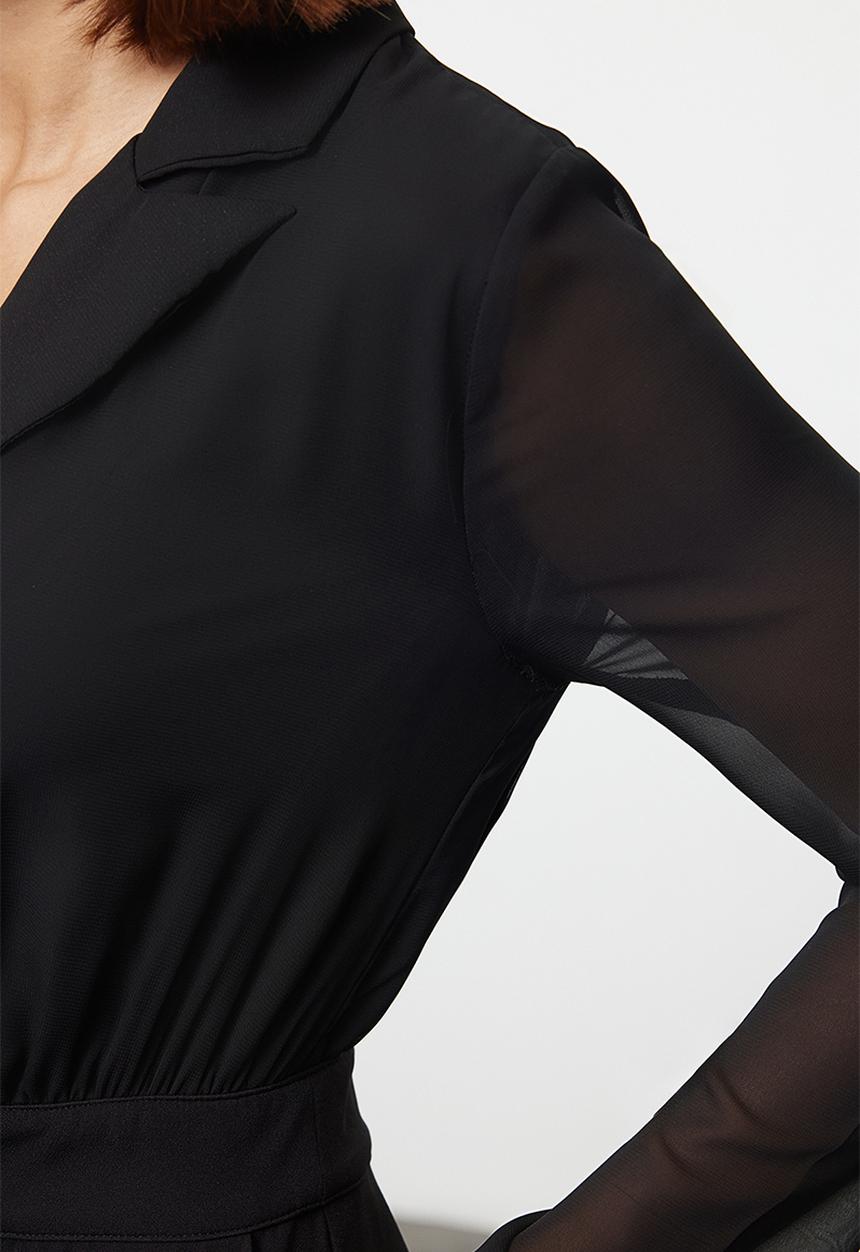 Trendyol - Chiffon jumpsuit - black