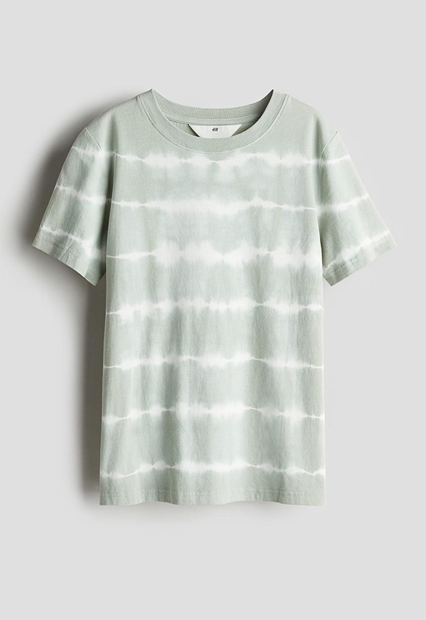 H&M - T-shirt - light green/tie-dye