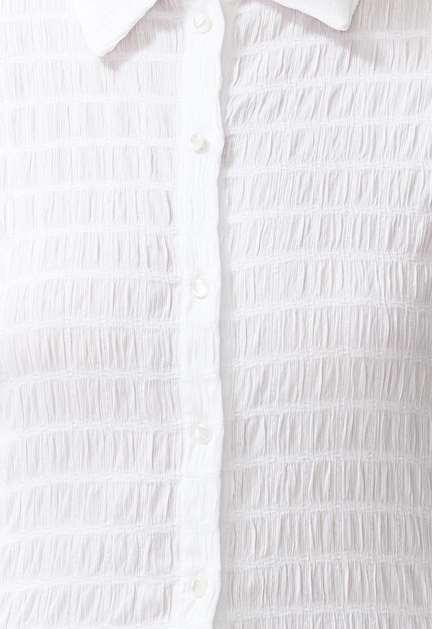 Trendyol - Fitted Short Sleeve Top - White