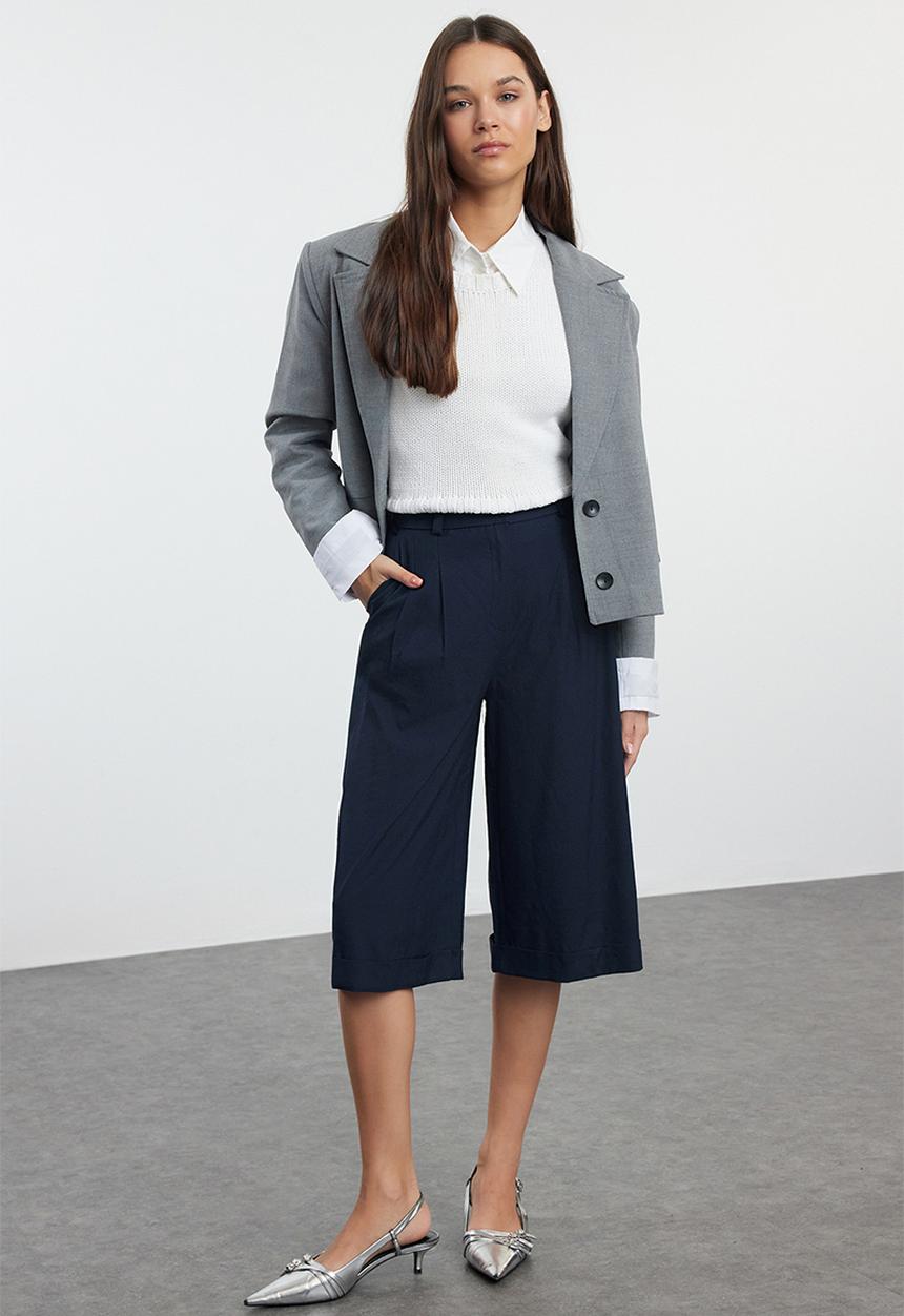 Trendyol - Regular Knee Length City Shorts & Bermuda - Navy/Blue