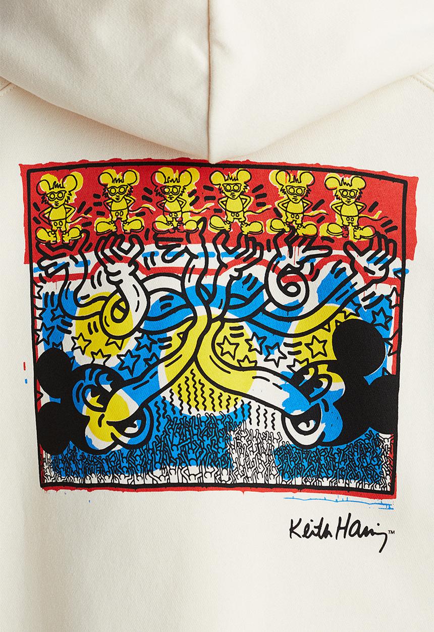 H&M - Keith Haring X H&M:  Printed hoodie - white,multi