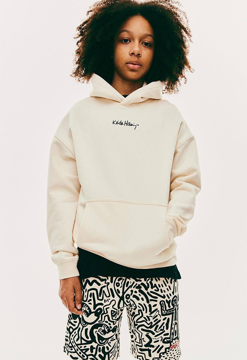 H&M - Keith Haring X H&M:  Printed hoodie - white,multi