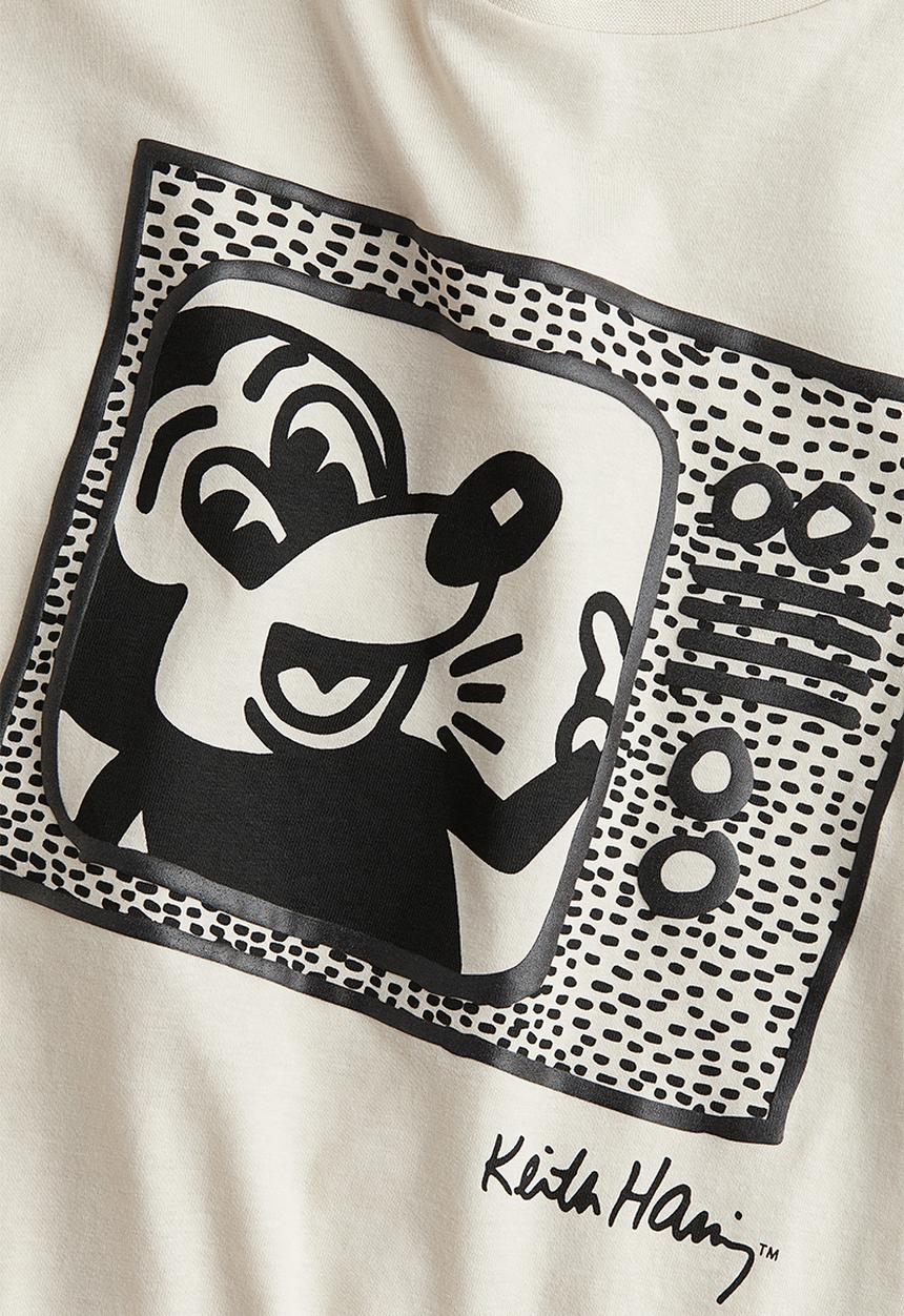 H&M - Keith Haring X H&M:  Oversized print-motif t-shirt - white,multi 