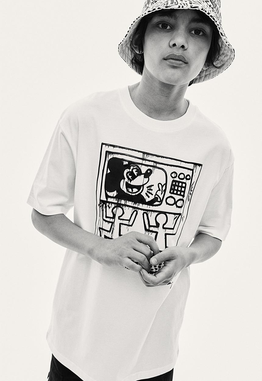 H&M - Keith Haring X H&M:  Printed t-shirt - white,multi