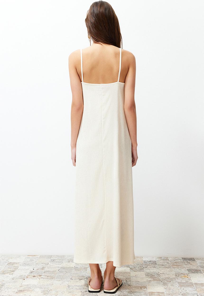 Trendyol - Plain Knitted Dress - Stone