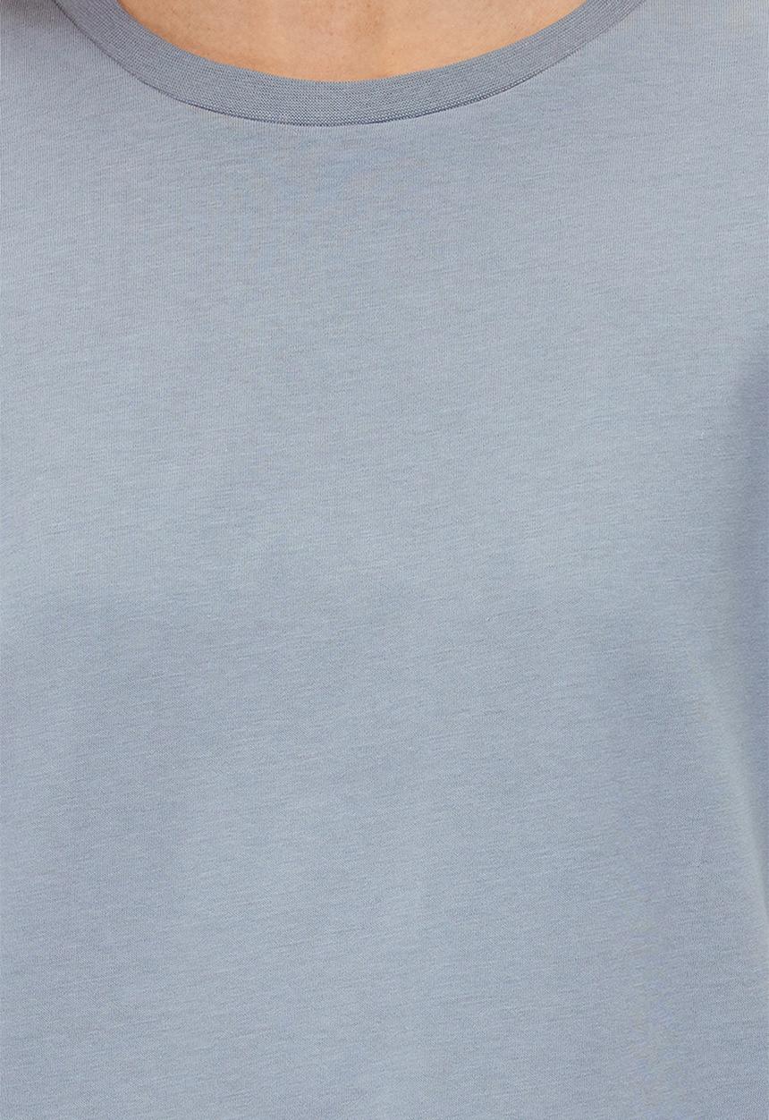 Trendyol - Basic knit t-shirt - grey melange