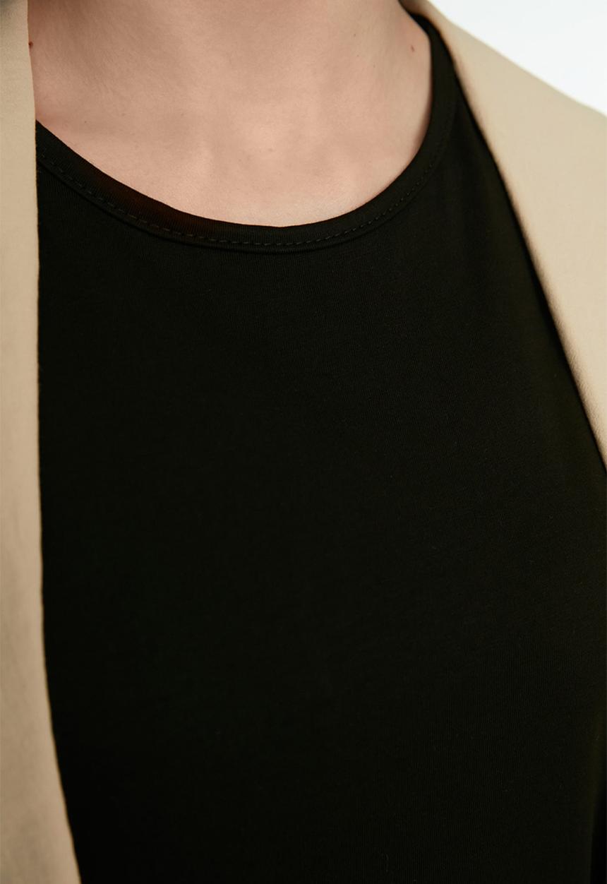 Trendyol - Sleeveless Undershirt Dress - Black