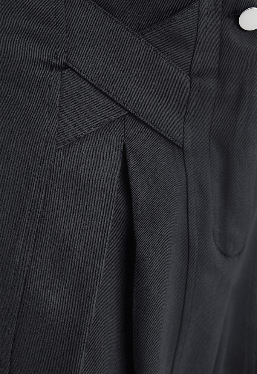 Trendyol - Carrot Pattern Stripe Detailed Woven Trousers - Anthracite