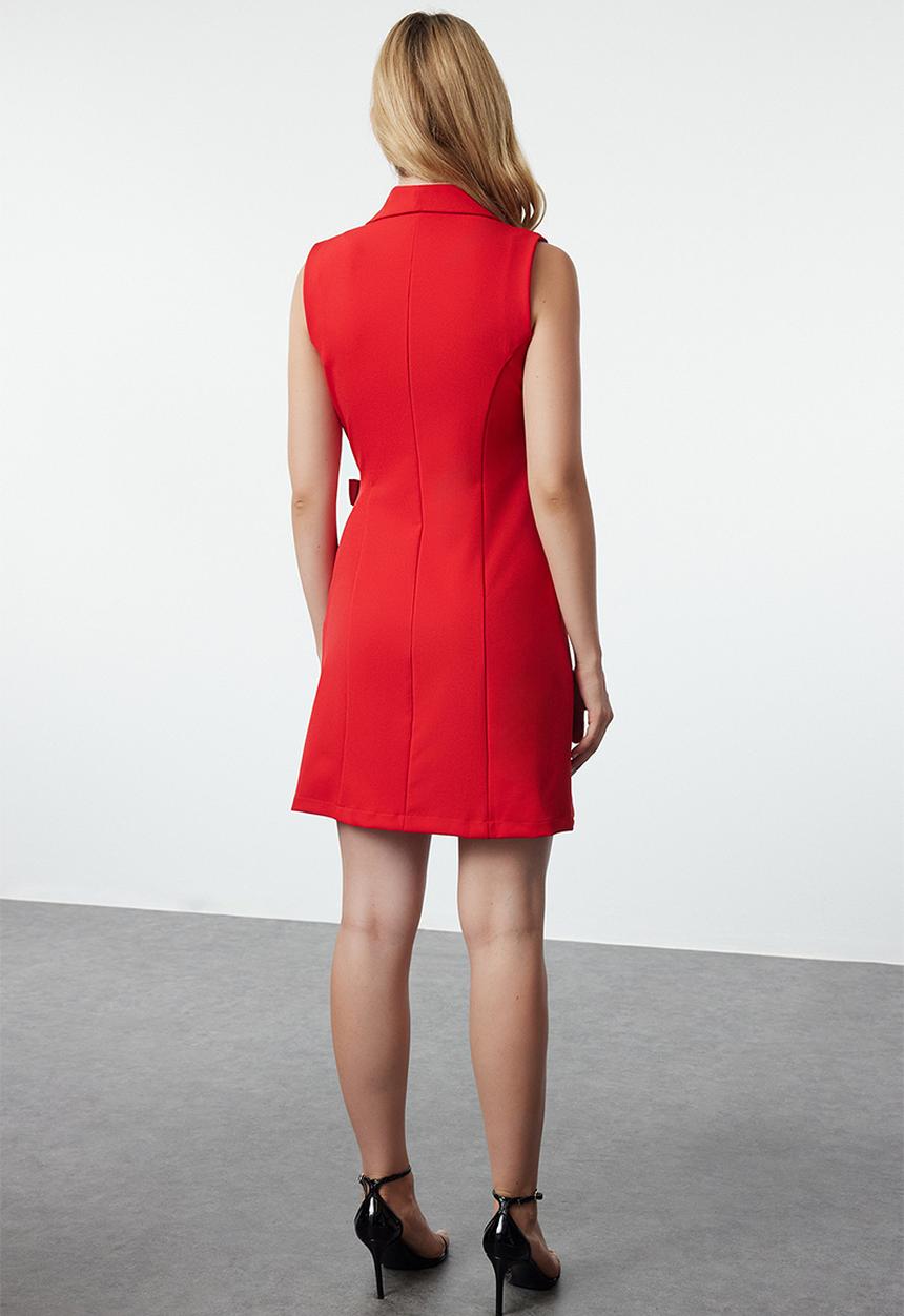 Trendyol - Plain Dress - Red