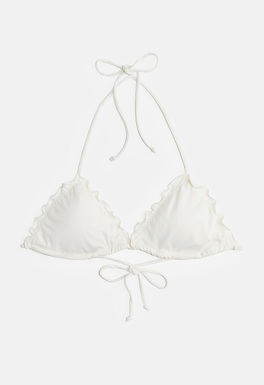 H&M - Padded triangle bikini top - white