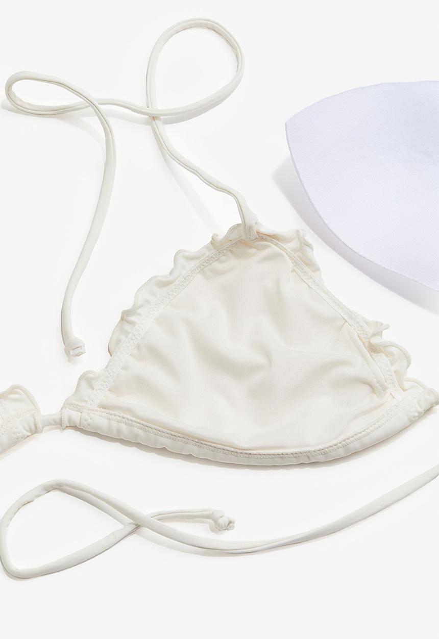 H&M - Padded triangle bikini top - white