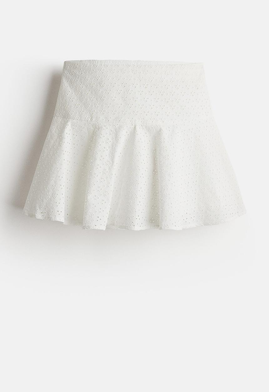 H&M - Flared mini skirt - white