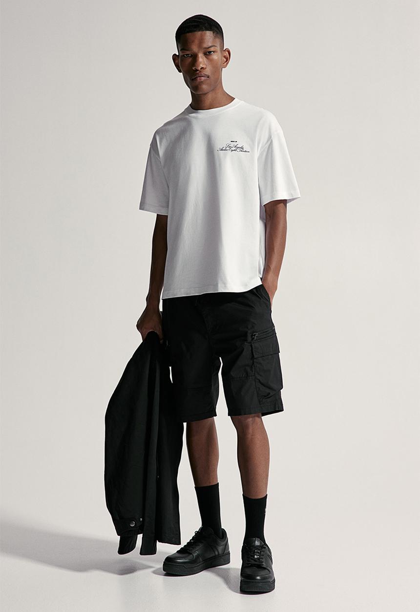 H&M - Loose fit printed t-shirt - white
