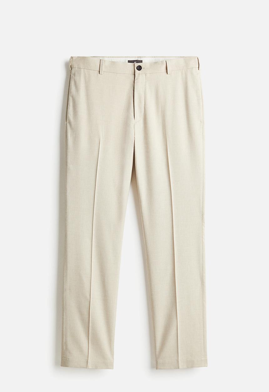 H&M - Regular fit suit trousers - light beige
