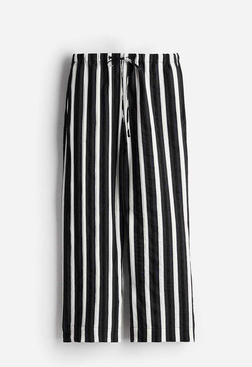 H&M - Wide pull-on trousers - black