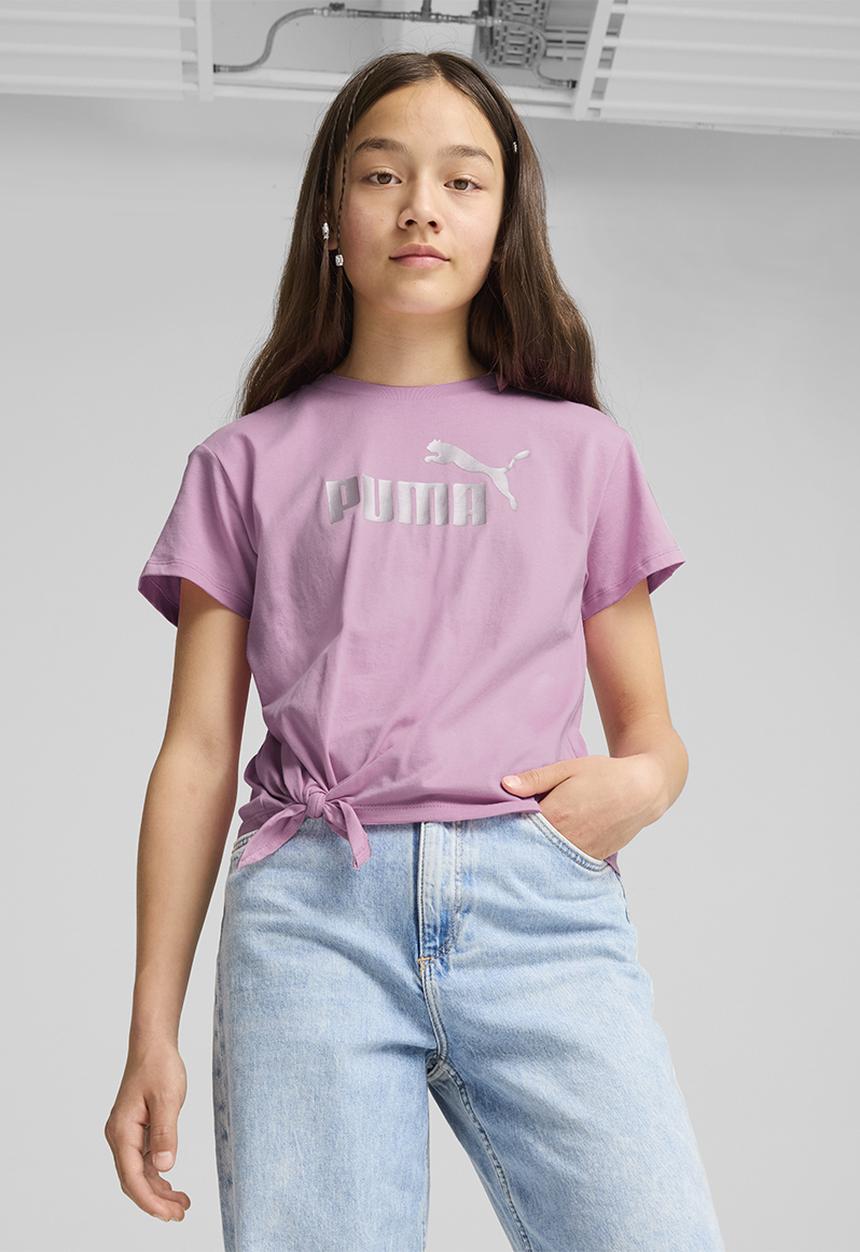 PUMA - Ess+ Logo Knotted Tee G - Mauved Out